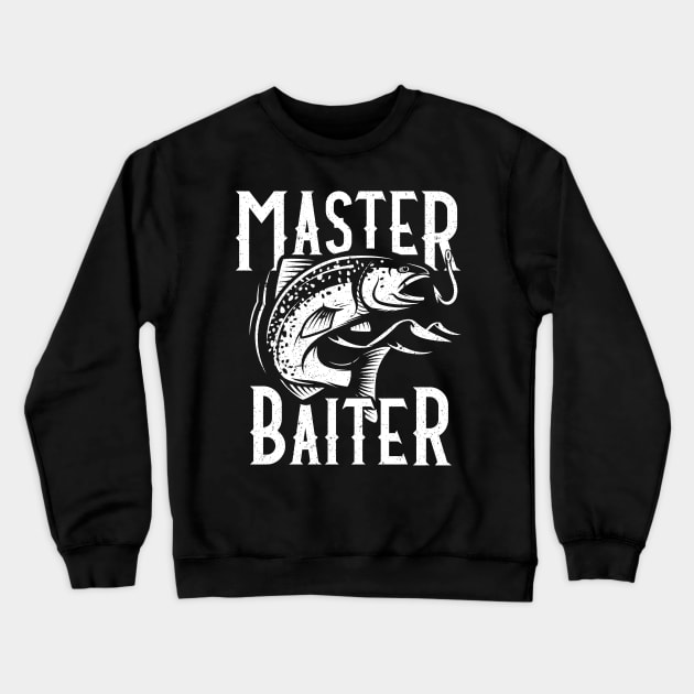 Master Baiter white print Crewneck Sweatshirt by G! Zone